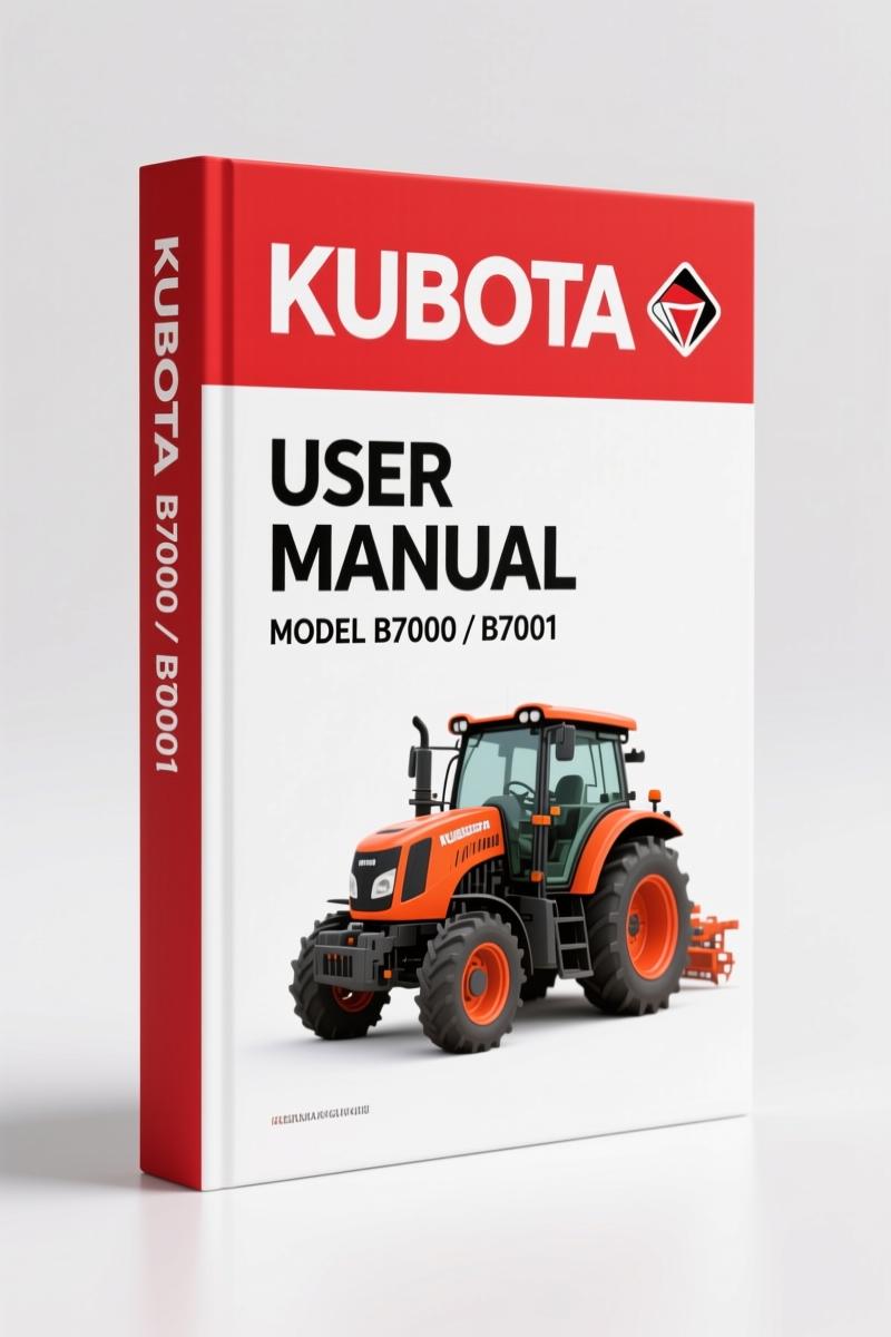 Kubota B7000, B7001 User Manual – Factory Safety & Operation Specs