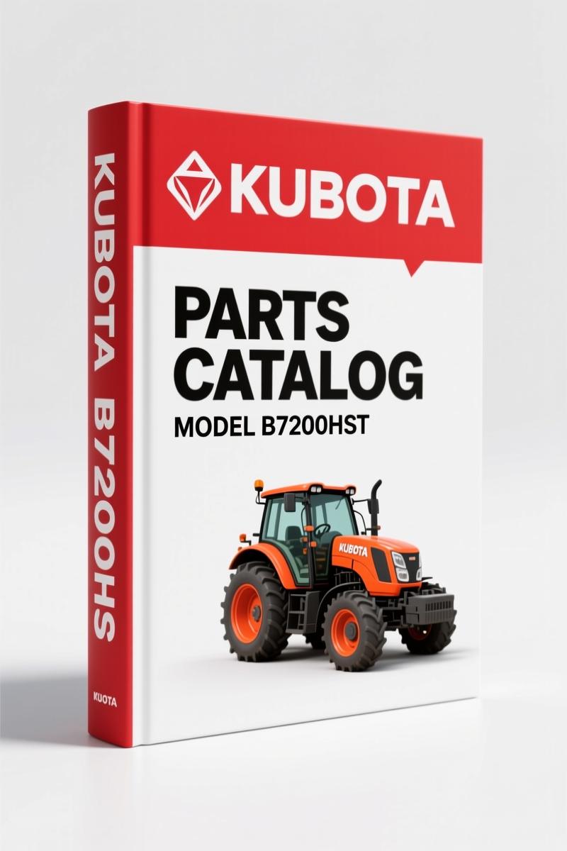 Kubota B7200HST Parts Catalog – 168 Pages Factory OEM Parts Breakdown