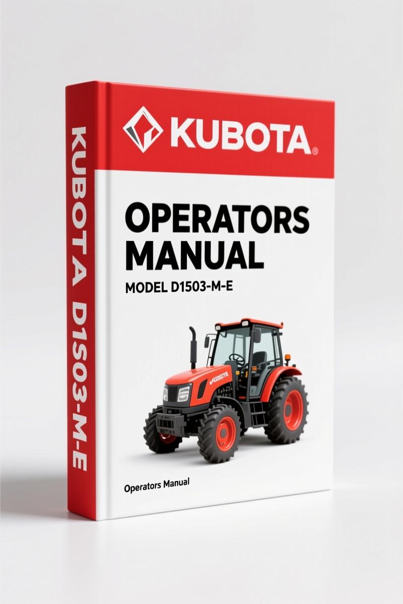 Kubota D1503-M-E to V2203-M-E Operator Manual | AutoFix Global