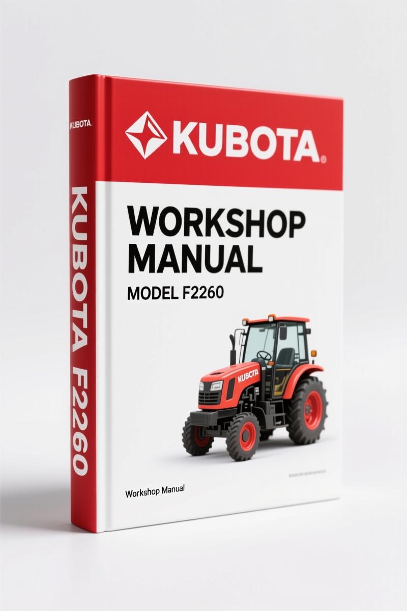 Kubota F2260, F2560, F3060, F3560 2006 Workshop Manual – Factory Service Specs