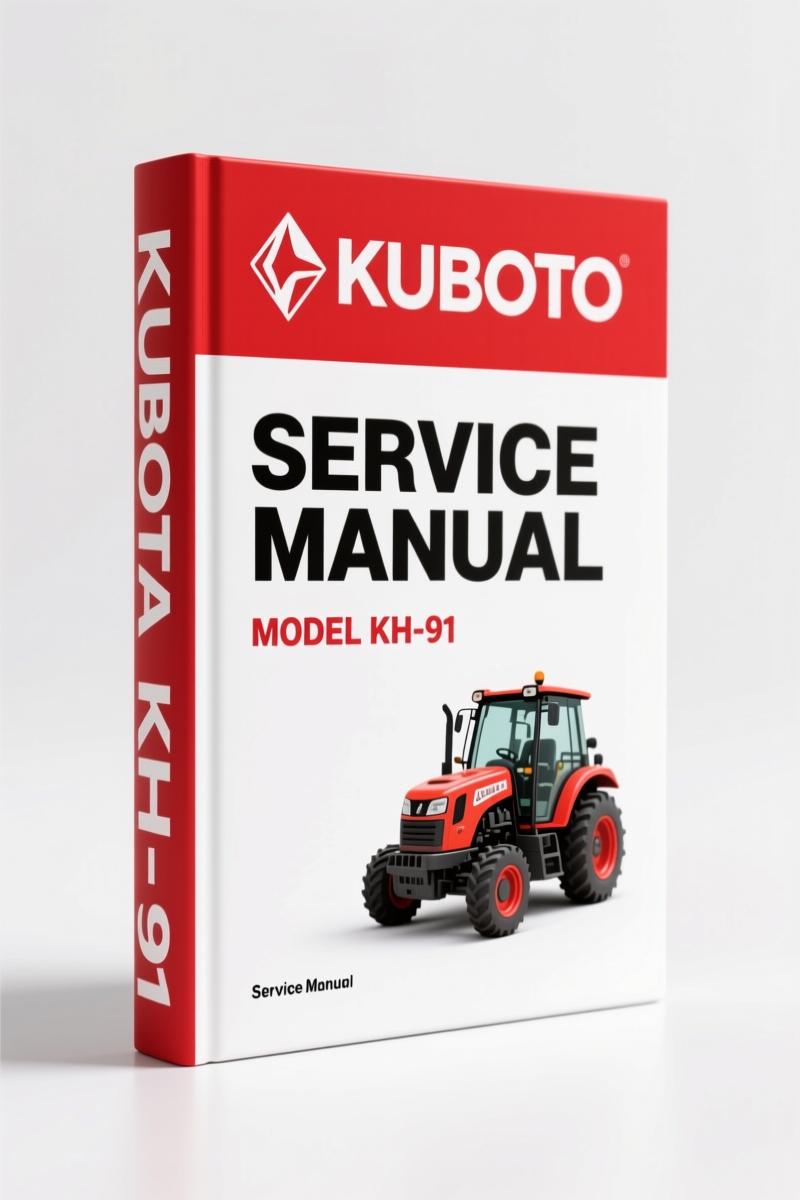 Kubota KH-91 1989 Service Manual – OEM Factory Specs for Excavators