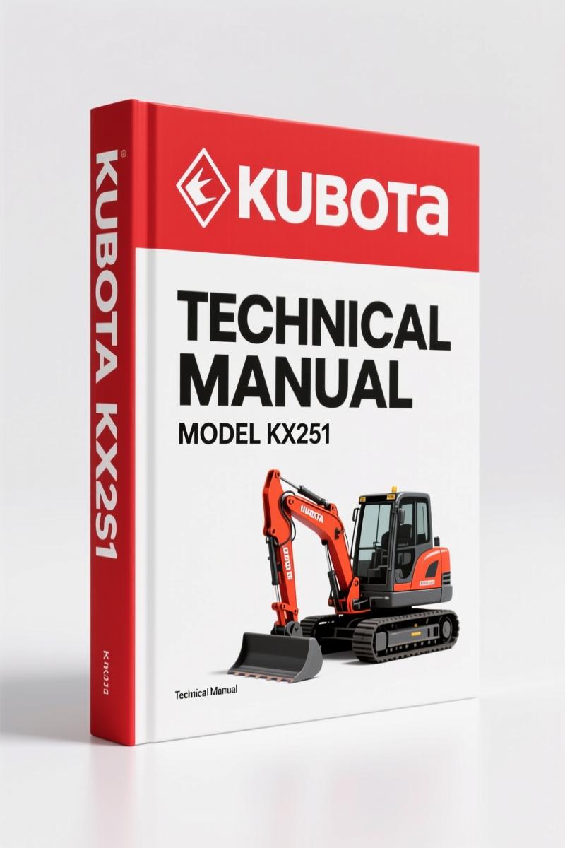 Kubota KX251 Technical Manual – Factory Specs for Compact Excavator