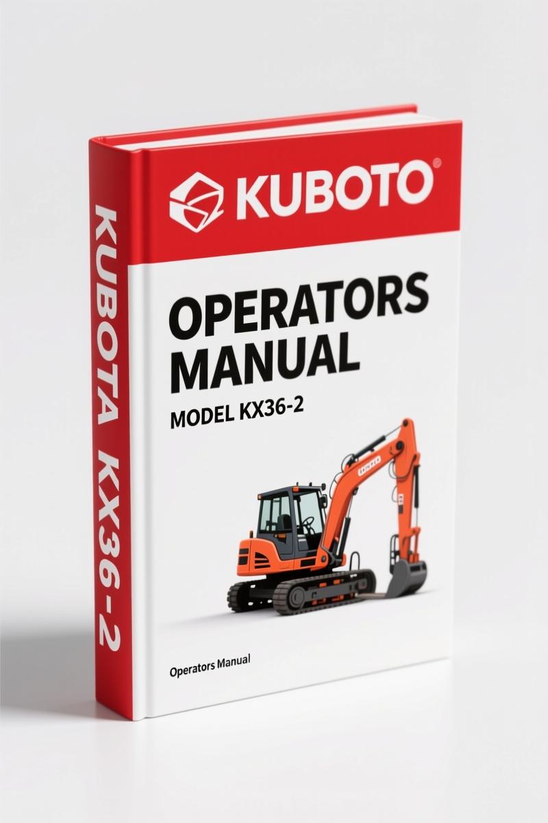Kubota KX36-2, 41-2S, 41-2V, 61-2, 71-2 Operators Manual – 134 Pages