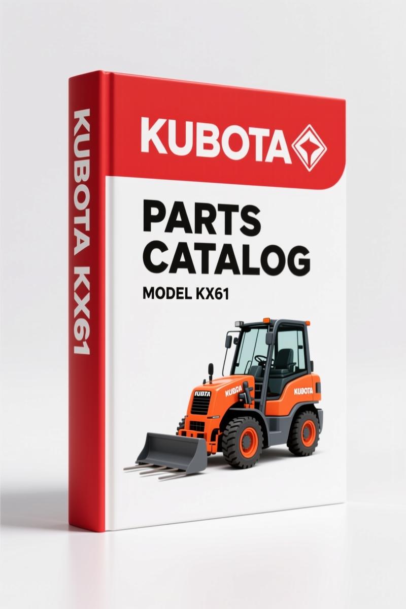 Kubota KX61 Parts Catalog – 290 Pages of Factory Parts Breakdown