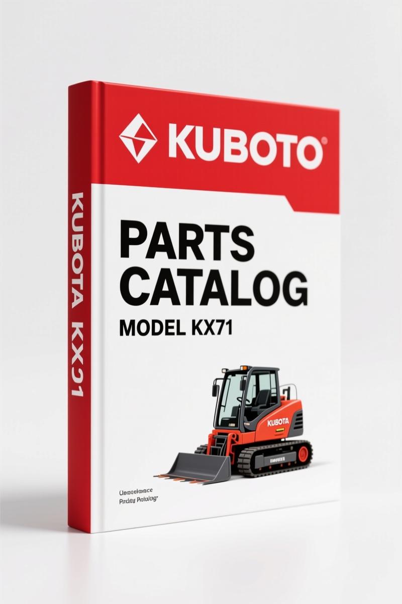 Kubota KX71 Parts Catalog – 266 Pages Factory Parts Breakdown