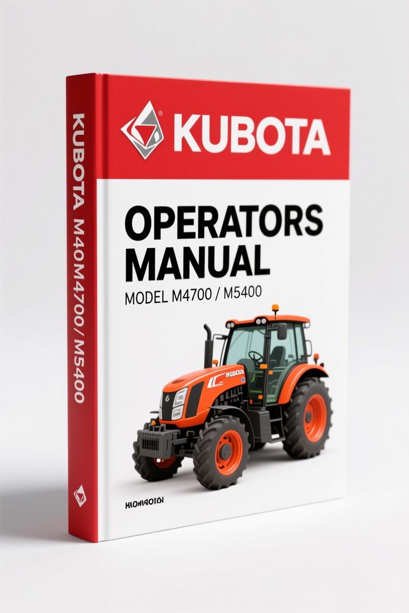 Kubota M4700, M5400 Operators Manual – Factory Operation & Maintenance
