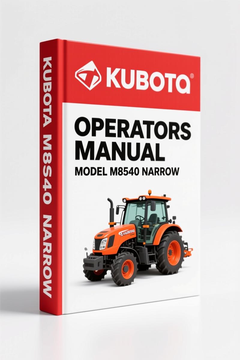 Kubota M8540 NARROW 2009 Workshop Manual – Factory Service Specifications