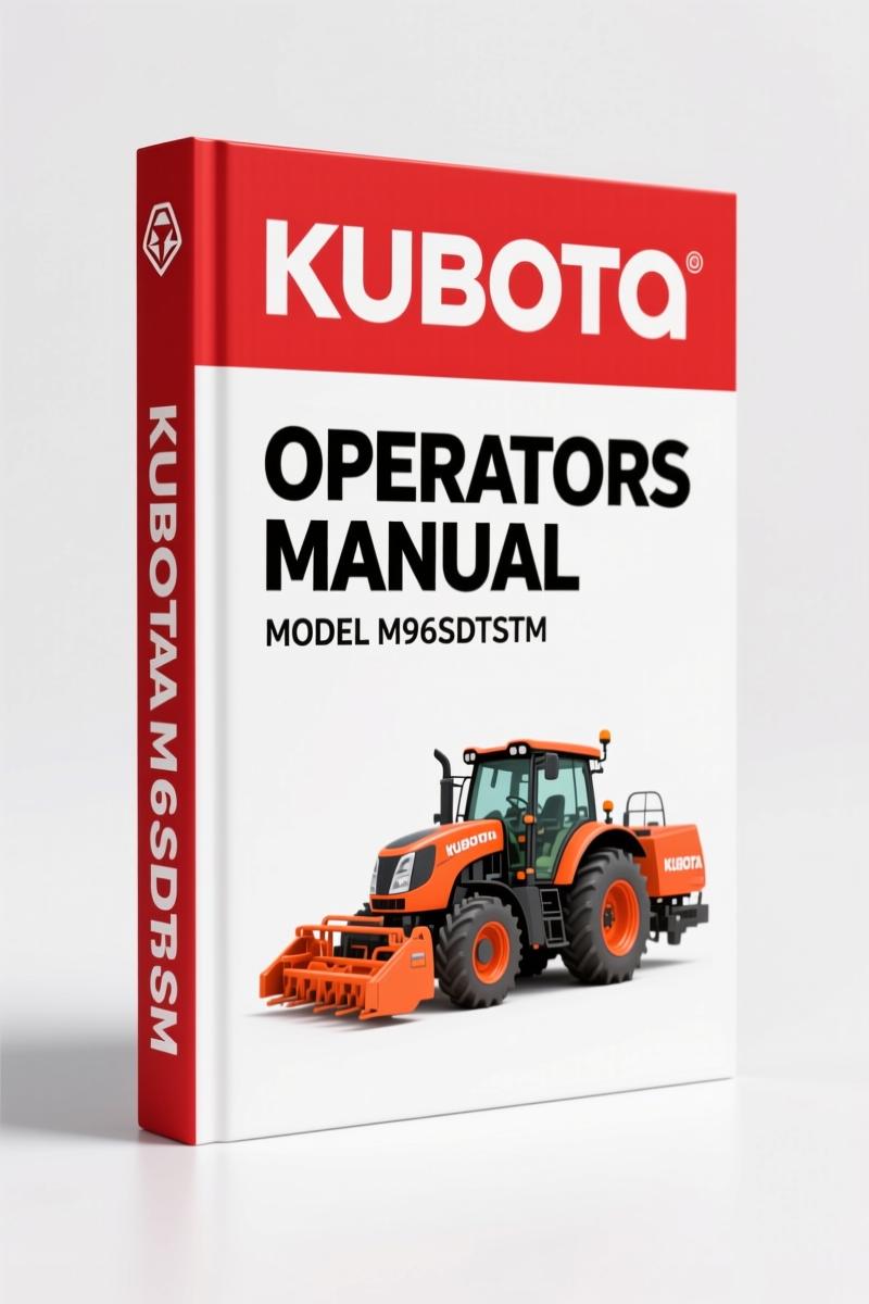 Kubota M96SDTSM 2010 Operators Manual – Factory Specs