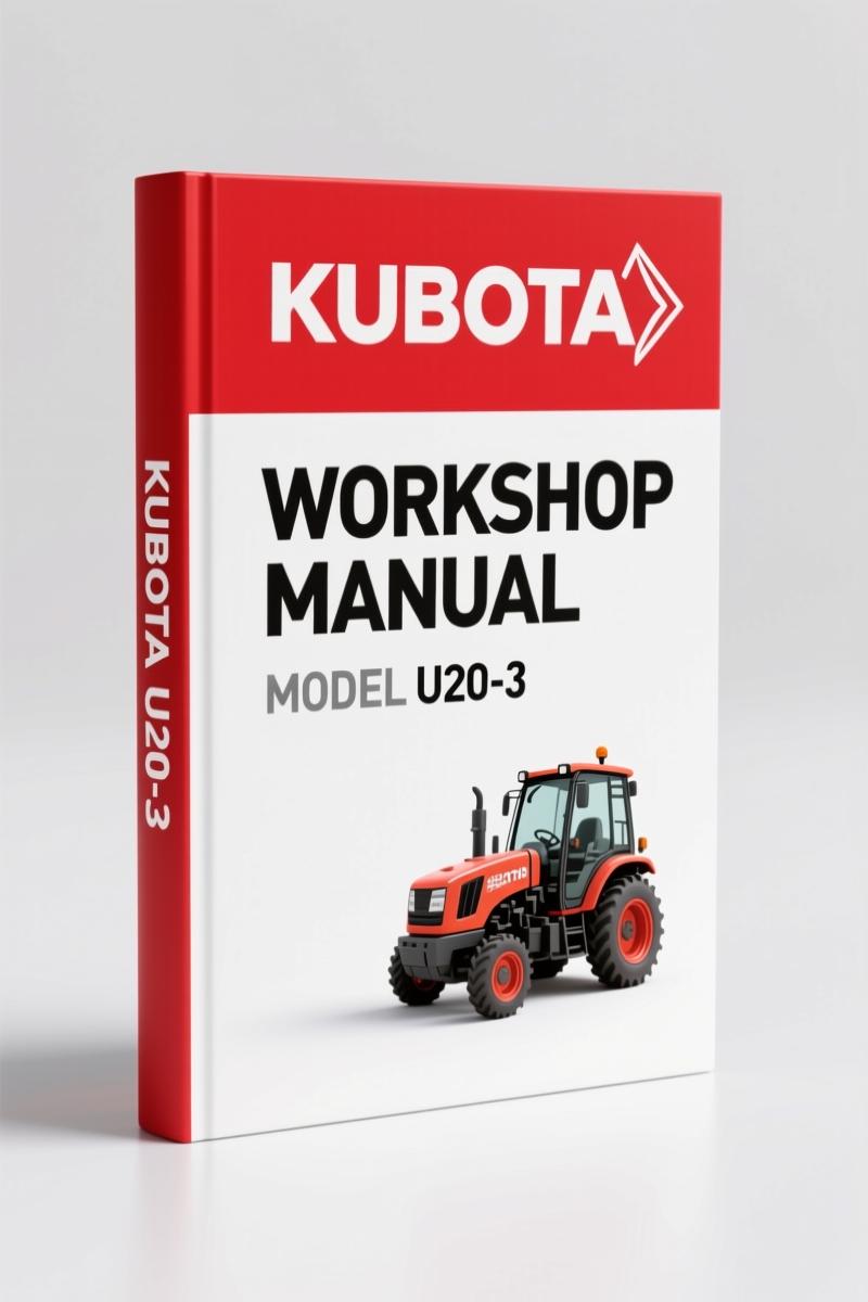 Kubota U25S, U20-3, U25-3 Workshop Manual – 478 Pages