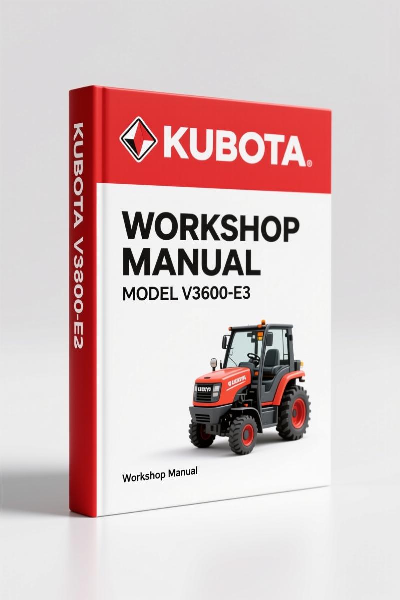 Kubota V3600-E3 Operators Manual – 44 Pages Factory Specs