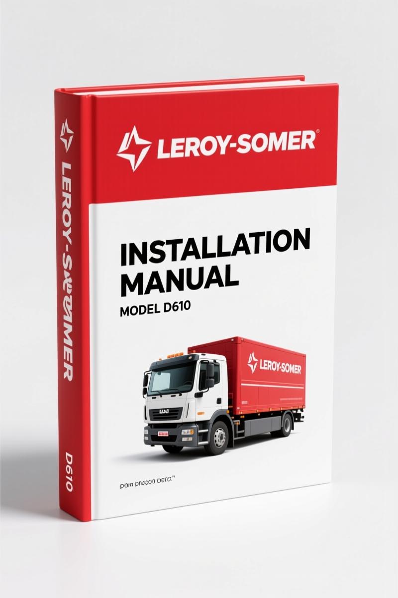 Leroy-somer D610 2011 Installation Manual – Factory Wiring & Calibration Data