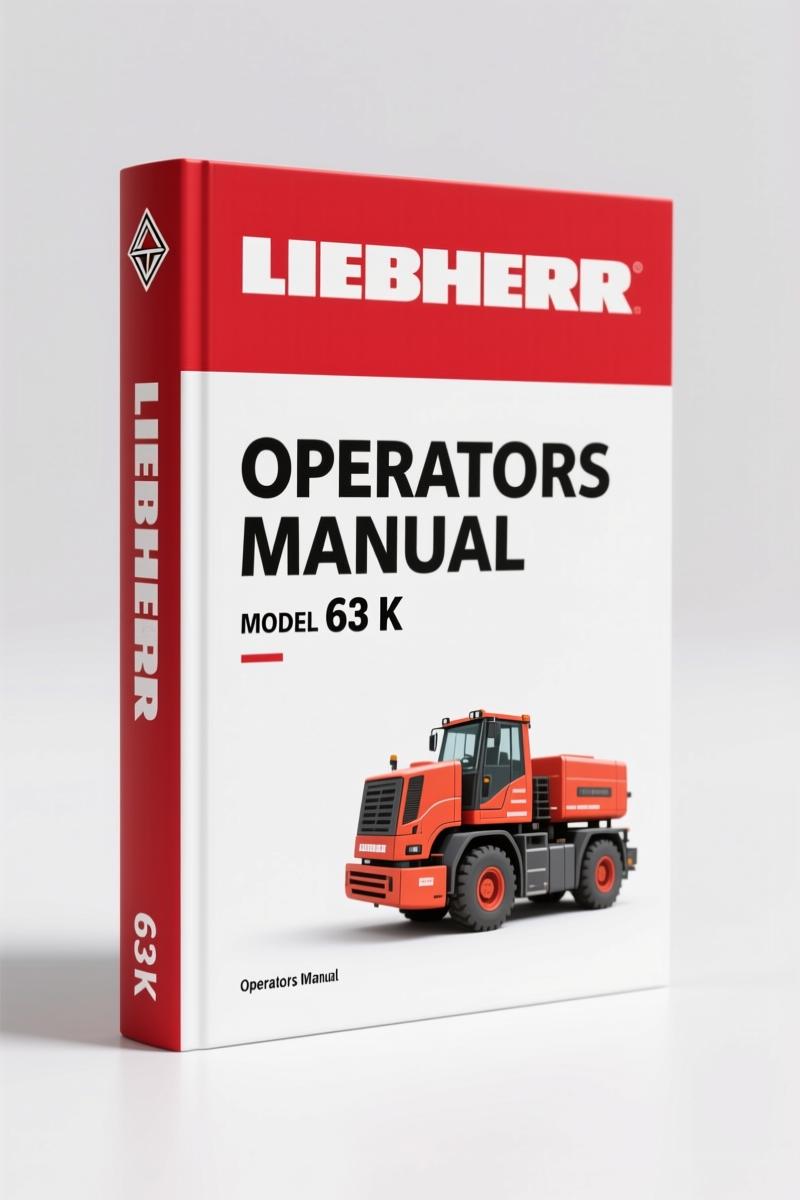 Liebherr 63 K 1993 Operators Manual – Factory Tower Crane Specs