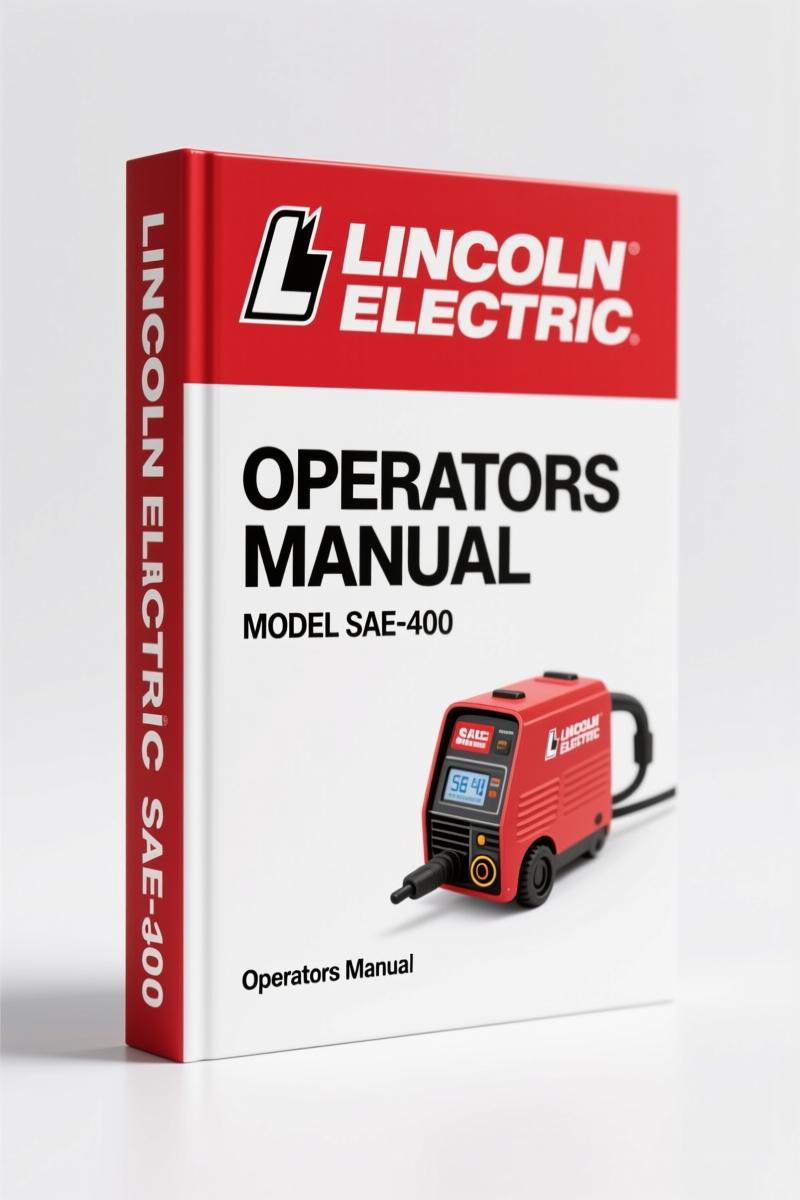 Lincoln Electric SAE-400 2008 Operators Manual – 38-Page OEM Safety & Operation Guide