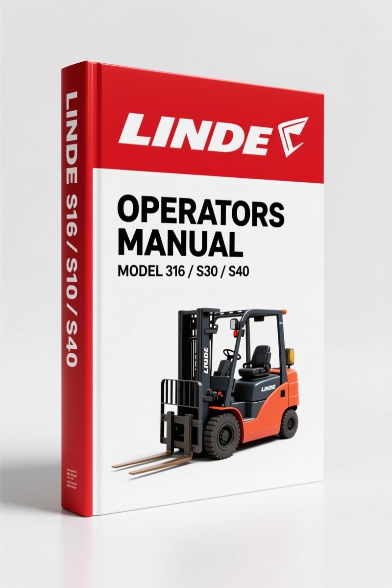 Linde 316, S30, S40, S50, S60 Operators Manual – OEM Specs