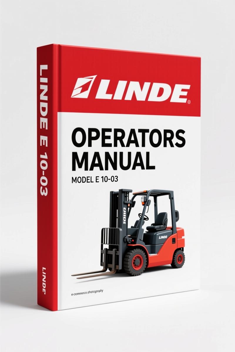 Linde E 10-03 2003 Operators Manual – OEM Specs for Electric Forklift