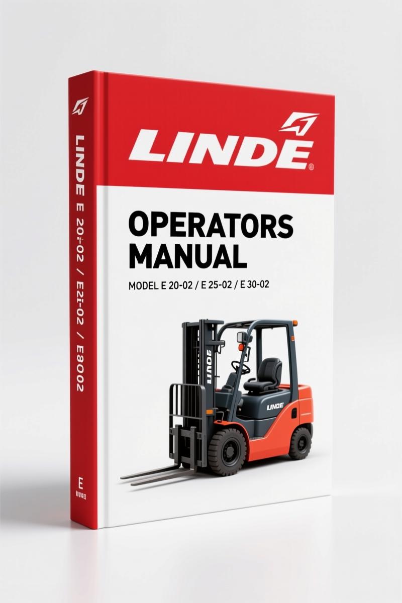 Linde E 20-02, E 25-02, E 30-02 2004 Operators Manual – Factory Specs