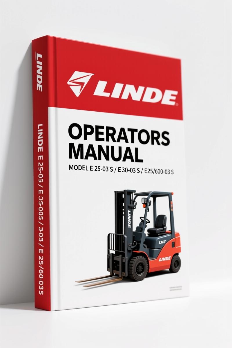 Linde E 25-03 S – E 30/600-03 S 2004 Operators Manual