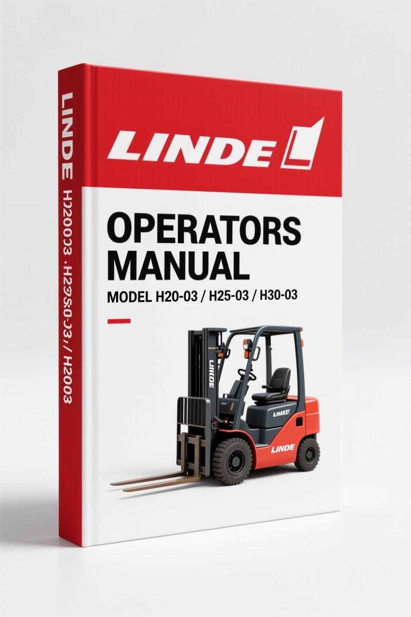 Linde H20-03, H25-03, H30-03, H35-03 2003 Operators Manual