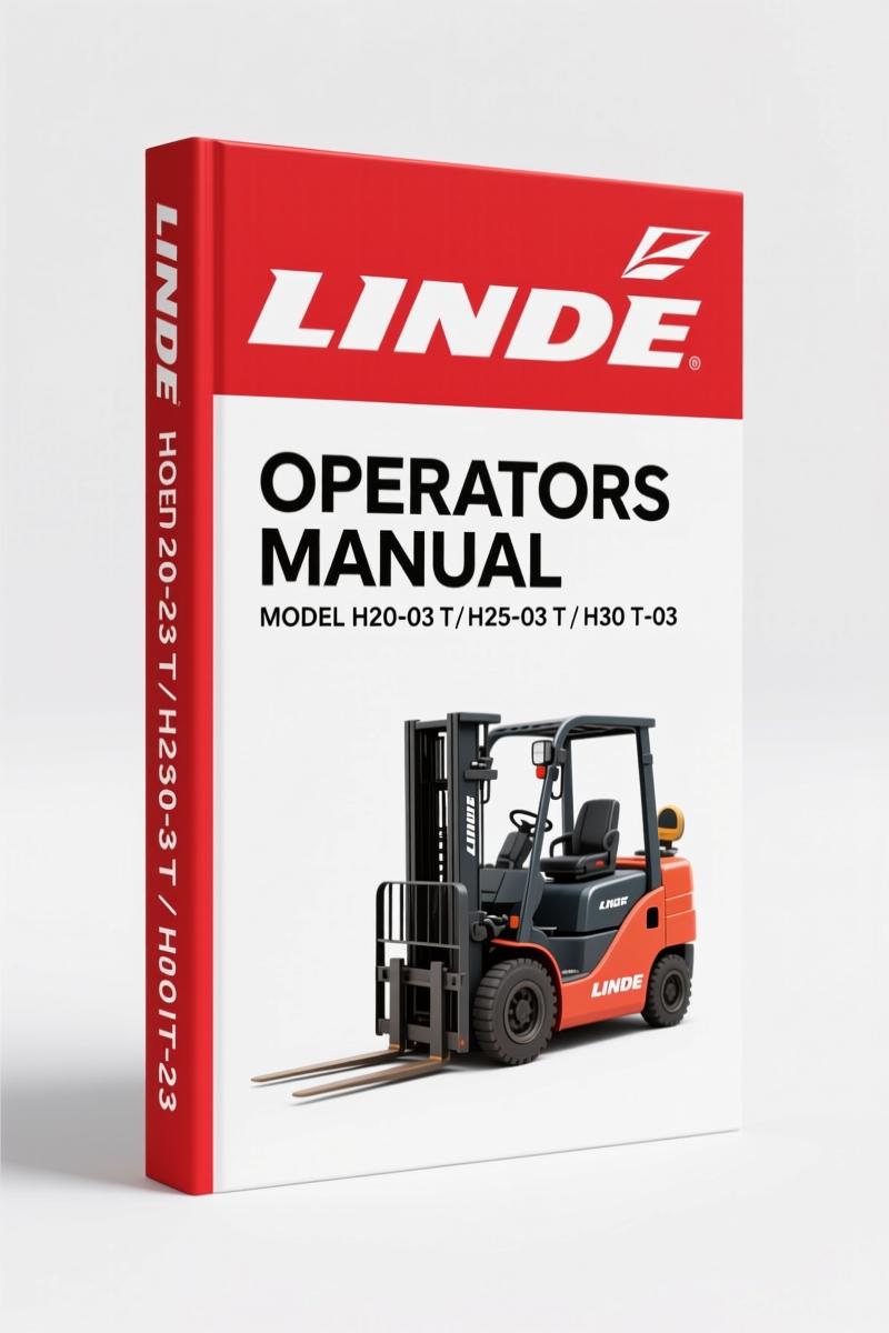 Linde H20-03 T, H25-03 T, H30 T-03, H35 T-03 2003 Operators Manual – OEM Specs