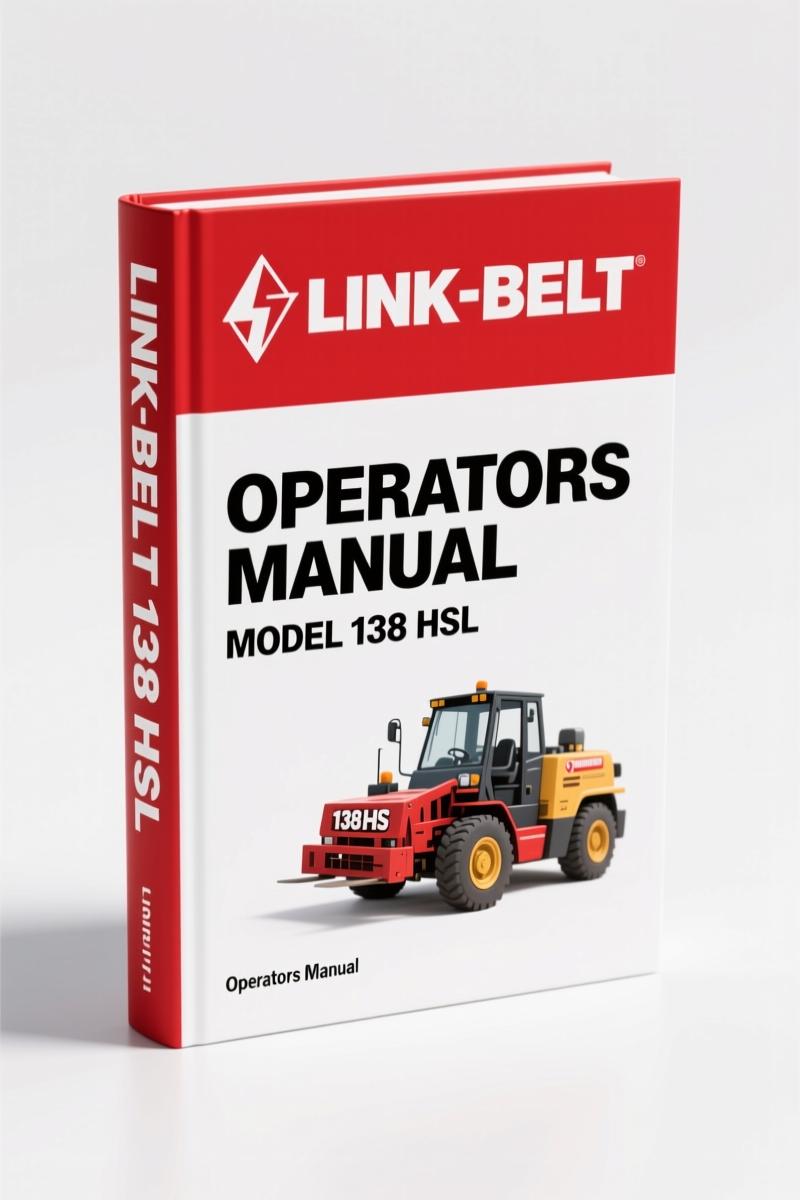 Link-belt 138 HSL Operators Manual – Factory Specs for Technicians