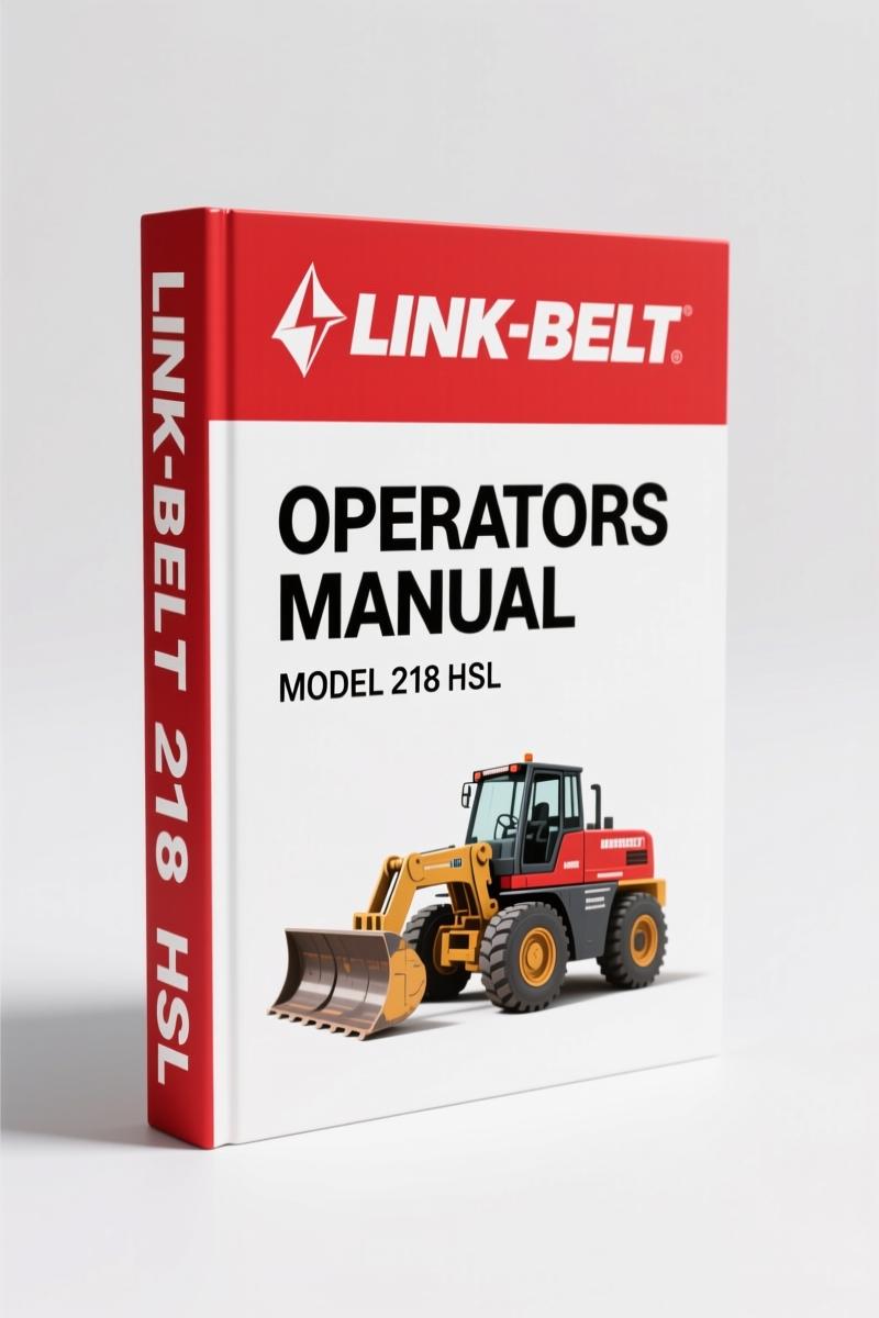 Link-belt 218 HSL Operators Manual – 1212 Pages of Factory Specs