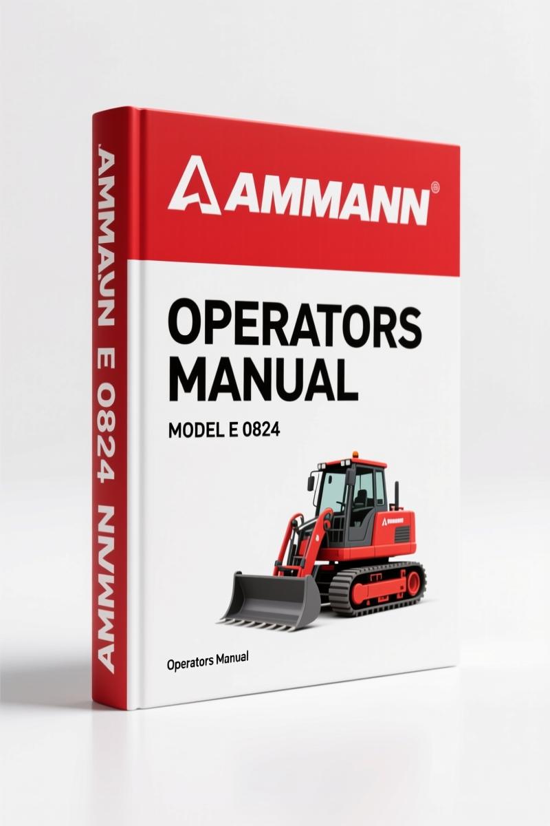 Ammann E 0824 E 0826 Operators Manual 48 pages factory document