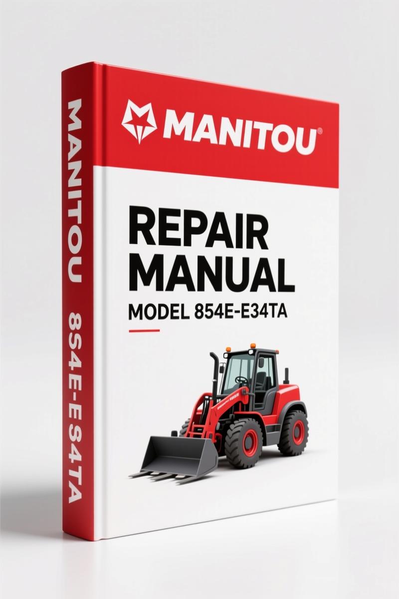 Manitou 854E-E34TA, 854F-E34T 2013 Repair Manual – 696 Pages OEM Specs