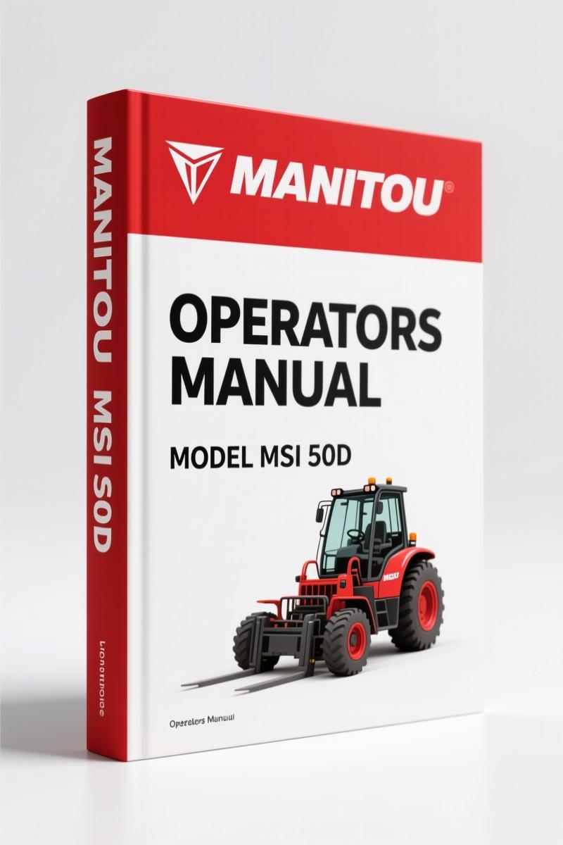 Manitou MSI 50D 2010 Operators Manual – Factory Specs for Rough Terrain Forklift