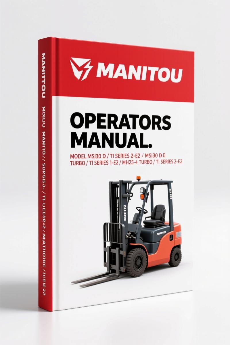 Manitou MSI30 D /TI Series 2-E2, MSI30 D Turbo /TI Series 1-E2, MH25-4 Turbo Operators Manual