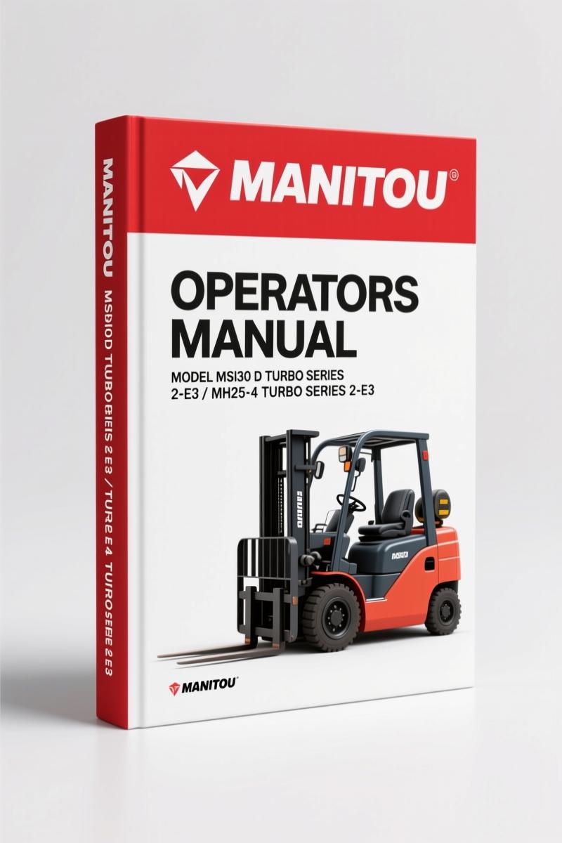 Manitou MSI30 D Turbo Series 2-E3, MH25-4 Turbo Series 2-E3 Operators Manual – 110-Page OEM Guide