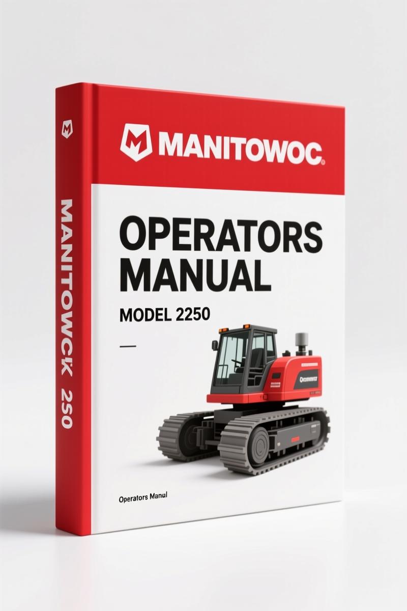 Manitowoc 2250, MAX-ER 2000 Operators Manual – OEM Specs