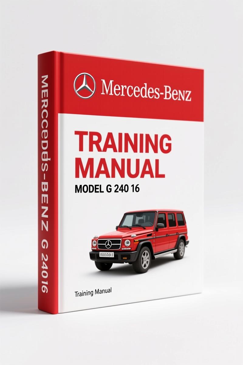 Mercedes-benz G 210/16, G 211/16, G 240/16 Training Manual – Factory Transmission Specs