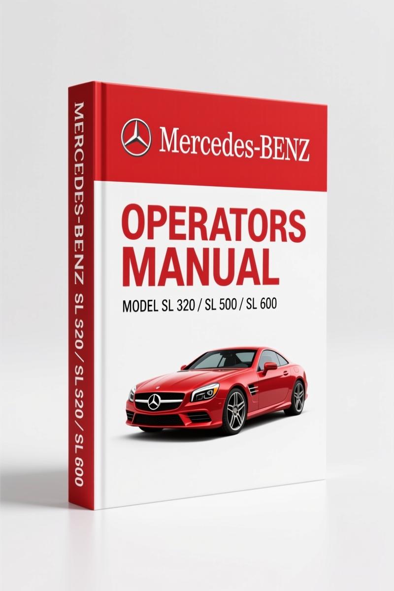 Mercedes-benz SL 320, SL 500, SL 600 Operators Manual – 161 Pages OEM Document