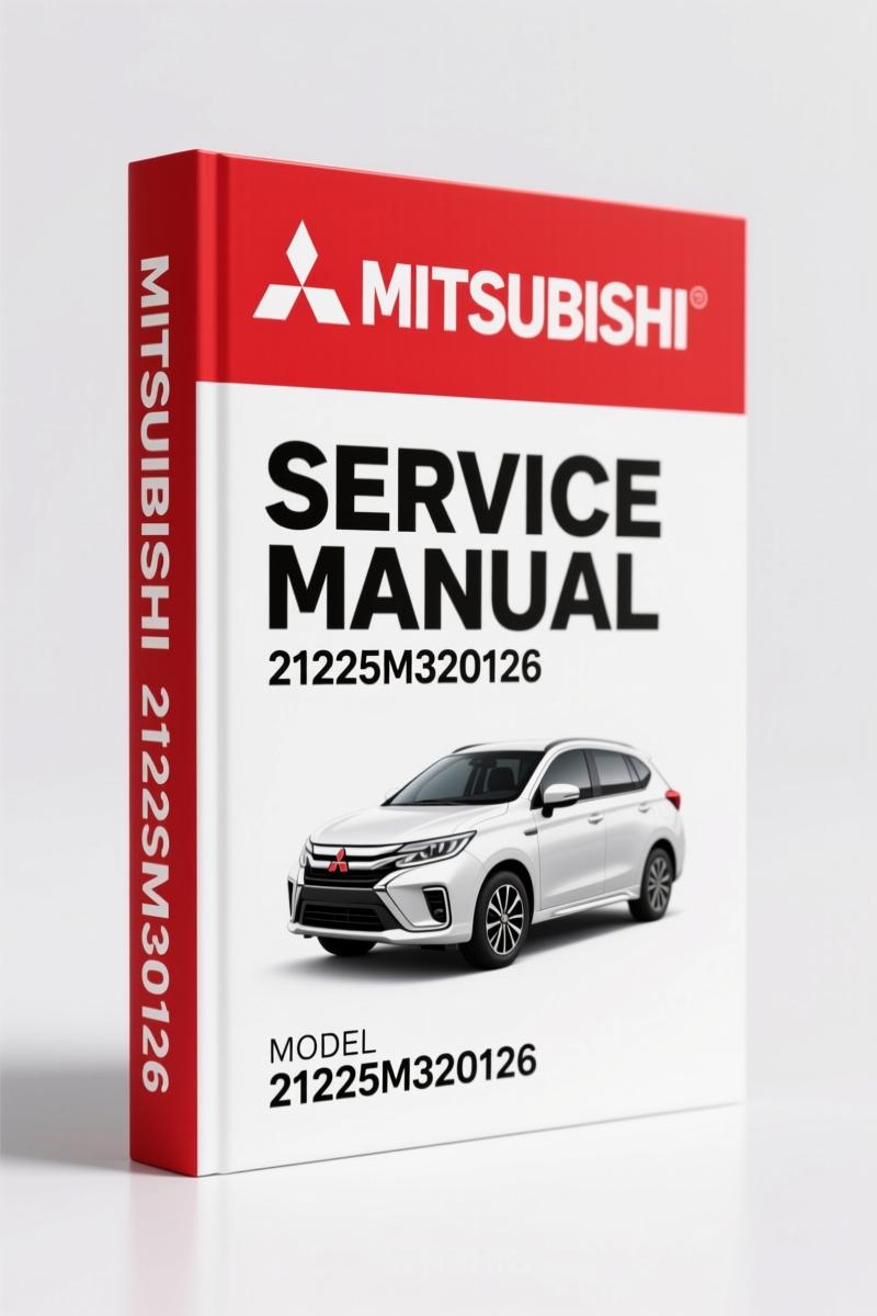 Mitsubishi 21225M320126 Service Manual cover page showing engine and driveline sections 27 pages OEM