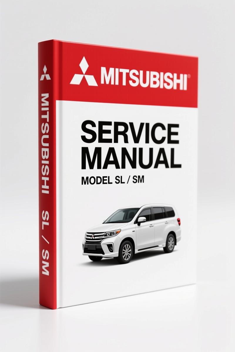 Mitsubishi SL SM engine service manual cover - 219 pages factory spec