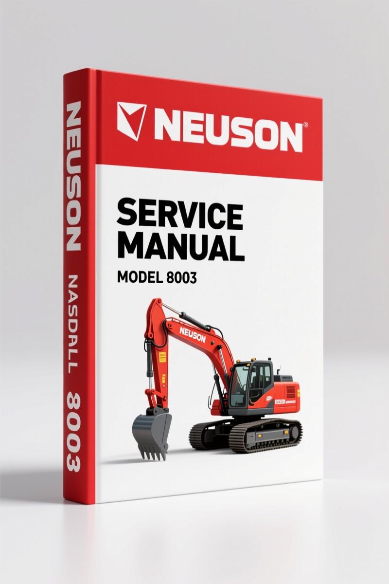 Neuson 8003 2004 Service Manual – Factory Specs for Track Excavator Repair