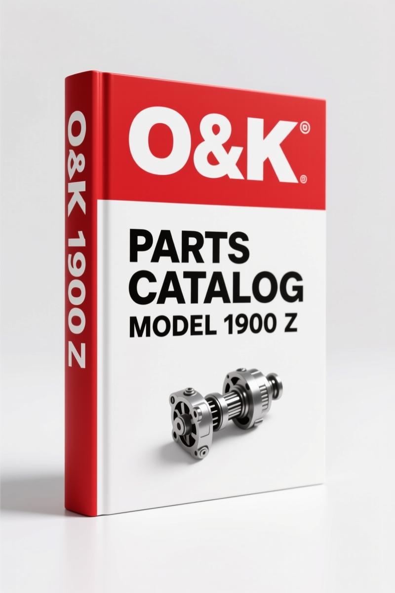 O&K 1900 Z Parts Catalog – 336 Pages OEM Parts Manual