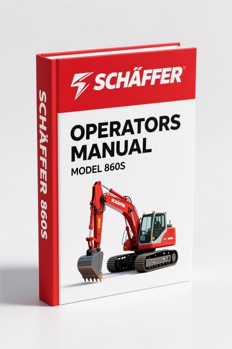 Schäffer 860S 1995 Operators Manual – 63 Pages OEM Specs