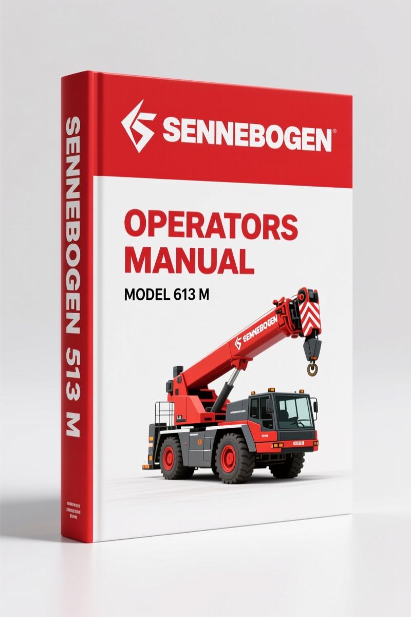 Sennebogen 613 M 2005 Operators Manual – 242 Pages OEM Specs