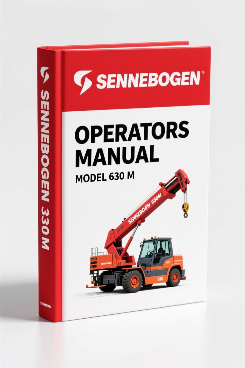 Sennebogen 630 M 2004 Operators Manual – OEM Factory Specs