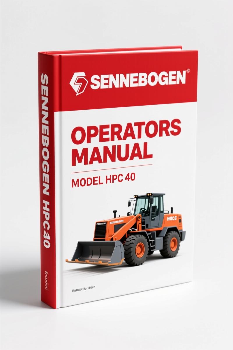 Sennebogen HPC 40 2006 Operators Manual – Factory Specs for Heavy Lifting