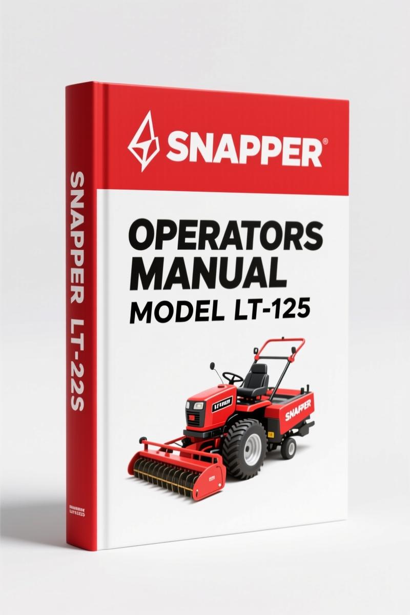 Snapper LT-125 2009 Operators Manual – Factory Specifications