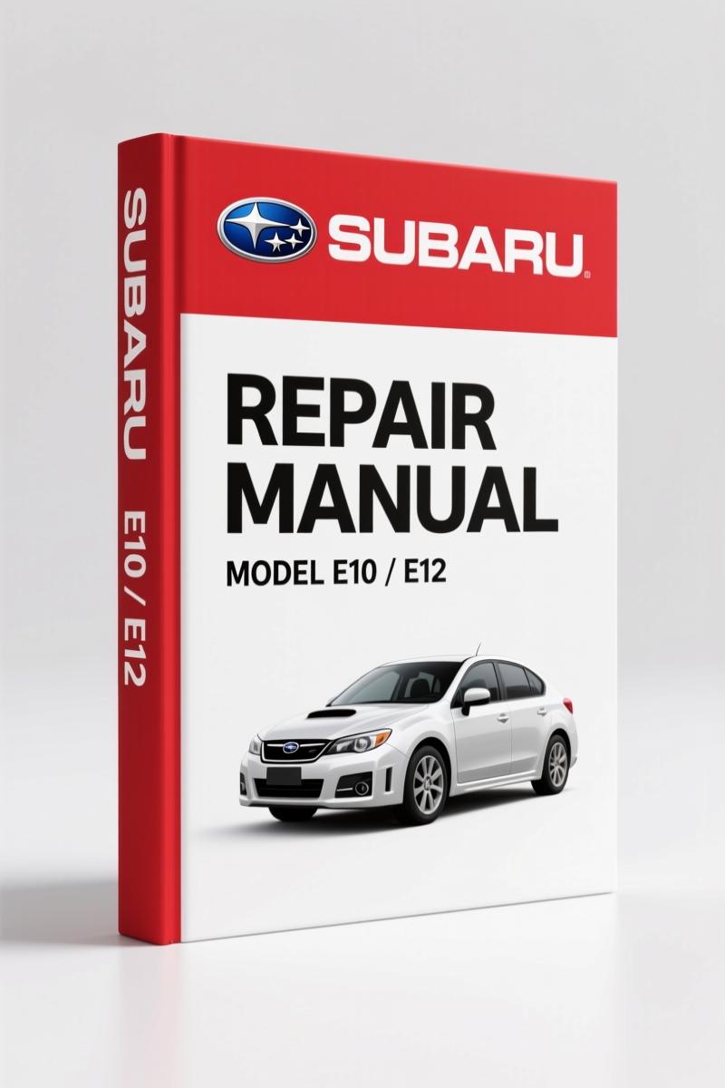 Subaru E10, E12 1987 Repair Manual – Factory Specs Supplement