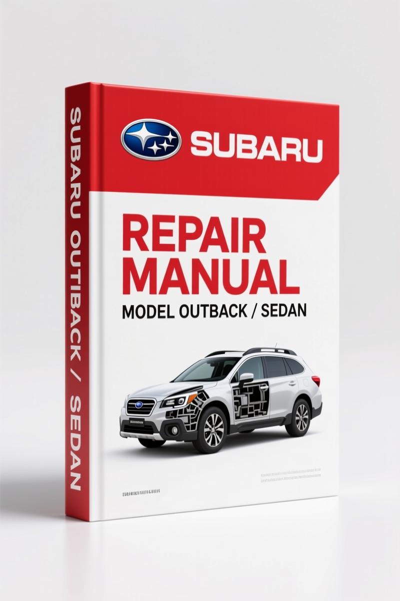 Subaru Outback Sedan body repair manual front cover – 266 pages OEM factory document