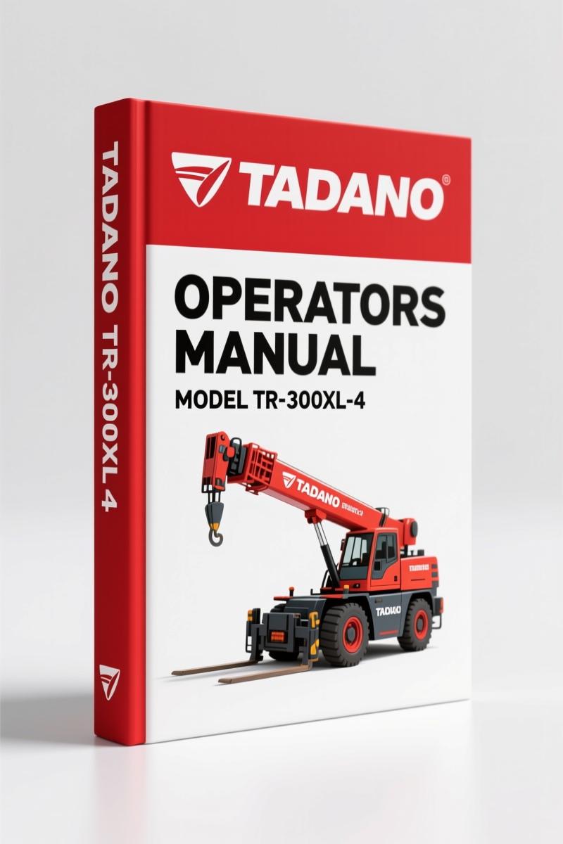 Tadano TR-300XL-4 Operators Manual – Factory OEM Operator Documentation