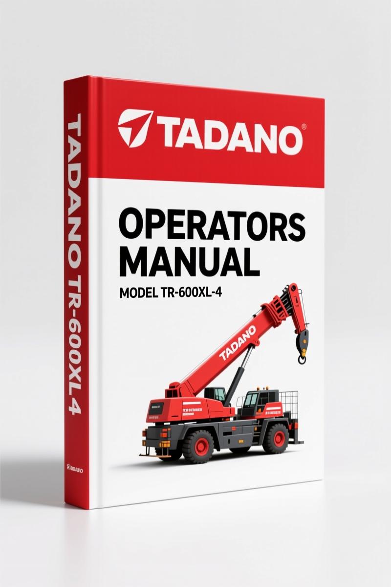 Tadano TR-600XL-4 Operators Manual – Factory Operator Documentation for Rough Terrain Crane