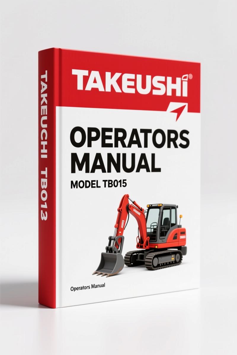 Takeuchi TB015 Parts Catalog – 207-Page OEM Exploded-View Index