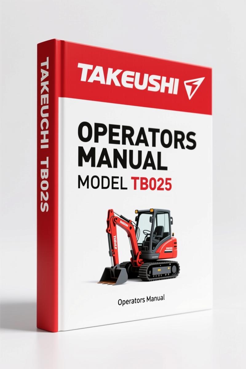 Takeuchi TB025 2008 Parts Catalog – OEM Exploded-View Index