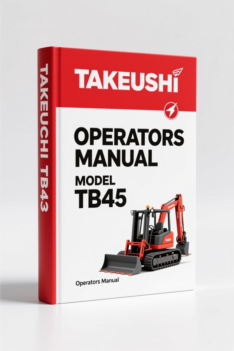 Takeuchi TB45 Operators Manual – Factory OEM Specifications