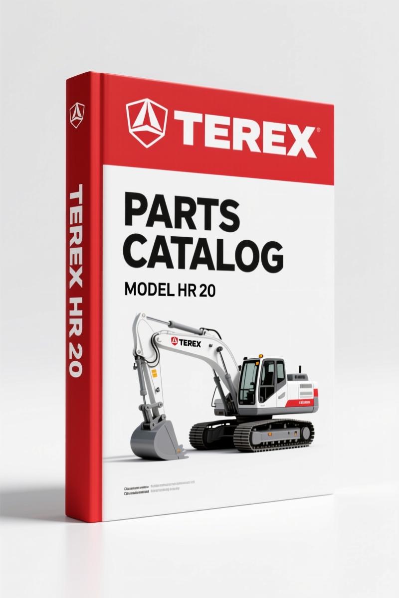 Terex HR 20 2006 Parts Catalog cover showing crawler excavator diagram and part number reference